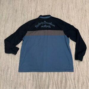 Harley Davidson Men’s Timeless Mechanic Colorblock Embroidered Button Up Sz 2XL